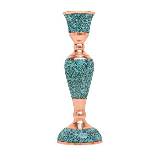 Untitled design - 2025-09-02T131225.939 Decorative Candlestick - Neyshabur Turquoise & Copper - Image 1
