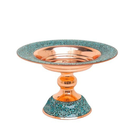 Decorative Sweet Dish - Neyshabur Turquoise & Copper